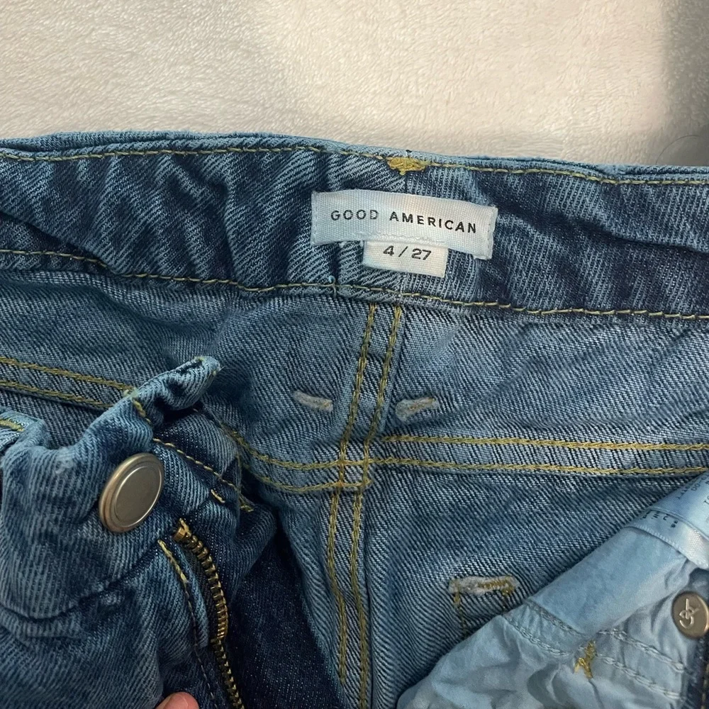 GOOD AMERICAN “Good Boy” High Waist Boyfriend Jeans womens size 4/27 - Picture 5 of 11